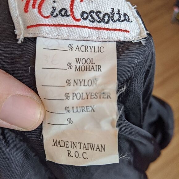 𝅺vintage mohair wool blend metallic button up jacket - Picture 3 of 12